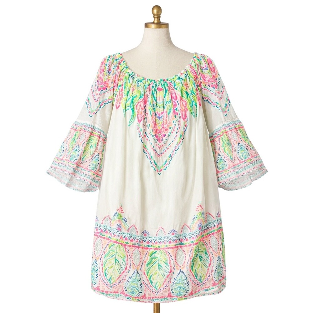 Lilly Pulitzer Off Shoulder Dress Women S Shift Boho Resort Vacation Summer Chic